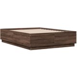 vidaXL Okvir za krevet smeđi hrast 135x190 cm konstruirano drvo Cijene