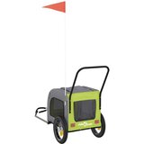 vidaXL Zeleni voziček za pse Poliester, Jeklo 124 x 53 x 53 cm Zložljiv | Shoptok.si