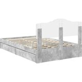  Postelja s shranjevanjem z vzglavjem Betonsko siva 135 x 190 cm, (5000106602) | Shoptok.si