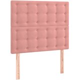  LED uzglavlje ružičasto 100x5x118/128 cm baršunasto | Eponuda.ba