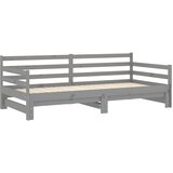  Dnevni ležaj na izvlačenje sivi od borovine 2 x (90 x 200) cm | Eponuda.com