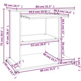  Stol za računalo boja hrasta 80 x 50 x 75 cm konstruirano drvo | Eponuda.ba