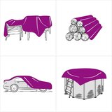 CERADA Ponjava bela 4x6 m 650 g/m² | Shoptok.si