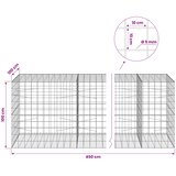  Gabion s žicom debljine 5 mm i mrežom 10x10 cm 450x100x100 cm | shoptok.hr