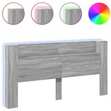 Maison Chic posteljno vzglavje - vzglavna omarica - nočna omarica led siva sonoma 200x16,5x103,5 cm, (21705535) Cene