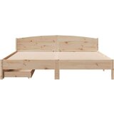 vidaXL Posteljni okvir brez vzmetnice 200x200 cm trdna borovina, (21322496) | Shoptok.si