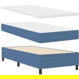  Postelja z Box Spring z vzmetnico Modra 100x200 cm Corduroy tkanina, (22080836) | Shoptok.si