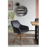 Livetastic Naslanjač Samt, Črna, Vrtljivo | Shoptok.si