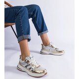 Gemre Elayne fabric sports sneakers with gold inserts | Shoptok.si