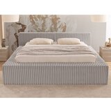 Ropez Siva oblazinjena zakonska postelja s prostorom za shranjevanje z letvenim dnom 140x200 cm Cloe – | Shoptok.si