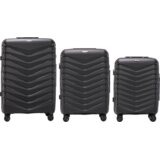  PHX01 PHOENIX, Set od 3 POLIPROPILENSKA kofera (V, M, S) Wings, CRNA | shoptok.hr