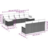  10-dijelni set vrtnih sofa s jastucima bež od poliratana | shoptok.hr