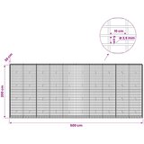  Gabion s žicom debljine 3,5 mm i mrežom 5x10 cm 500x30x200 cm | shoptok.hr