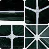 vidaXL Šotor za Zabave z 12 Zelenimi Stranicami 8x4 m PE | Shoptok.si