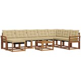  Set vanjskih sofa 9 kom. Prirodna i bež | shoptok.hr