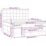  Krevet s oprugama i madracem crni 180x200 cm od tkanine | shoptok.hr