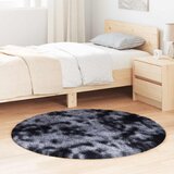 vidaXL Košata preproga temno siva 120x120 cm poliester Cene