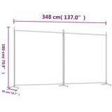Sobna pregrada s 2 panela bijela 348 x 180 cm od tkanine | shoptok.hr
