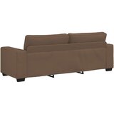  3-dijelni set sofa s jastucima, smeđa tkanina | Shoptok.si