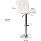 Casa Selección Bijele barske stolice u setu podesive visine 2 kom od umjetne kože (visine sjedala 93 cm) – | shoptok.hr