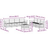  Setovi sofa 8 kom. Prirodna Čvrsto drvo akacije | shoptok.hr