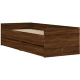  Okvir kreveta s ladicama boja smeđeg hrasta 90 x 190 cm | shoptok.hr