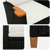  Fotelja za ležanje s pločom za čaj 62 x 64 x 112 cm poliratan | shoptok.hr
