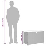 Kutija za pohranu siva 110x55x63cm poliratan drvo bagrema | shoptok.hr