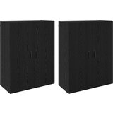 Ormarčići montirani na zid 2 pcs Crni hrast 69.5 x 34 x 90 cm | shoptok.hr
