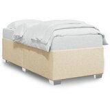 Maison Chic Posteljni okvir - Enojna postelja - Postelja za odrasle brez vzmetnice Cream 80x200 cm Tkanina-J7066, (21775256) | Shoptok.si