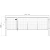  Vrata čelična 350 x 75 cm srebrna | shoptok.hr