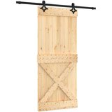 Klizna vrata s priborom za montažu 90 x 210 cm masivna borovina | shoptok.hr