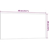 vidaXL Zidna magnetna ploča bijela 40 x 20 cm od kaljenog stakla | shoptok.hr