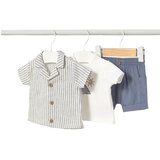 Mayoral komplet 3v1 (majica, srajca, kratke hlače) natural | Shoptok.si