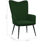  Stolica za opuštanje tamnozelena baršunasta | shoptok.hr