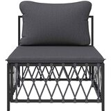  Srednja vrtna sofa od tkane tkanine s jastucima antracit | shoptok.hr