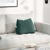 vidaXL Poglavni vzglavnik Temno zelena 45 x 20 x 35 cm Žametna tkanina | Shoptok.si