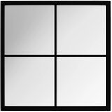  Zidno ogledalo crno 40 x 40 cm metalno | shoptok.hr