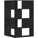  Kutni regal za knjige s 4 razine crni 85 x 85 x 140 cm drveni | shoptok.hr
