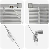 vidaXL Zavjesa za prozor sa zavjesama Ostalo Srebrna 135 x 220 cm Aluminij | shoptok.hr