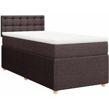  Krevet s oprugama i madracem tamnosmeđi 100 x 200 cm od tkanine | shoptok.hr