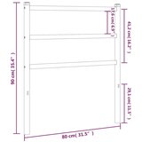  Metalno uzglavlje bijelo 75 cm | shoptok.hr