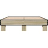  Okvir za krevet boja hrasta 120x190cm konstruirano drvo i metal | shoptok.hr
