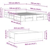  Okvir kreveta s ladicama boja hrasta 120x190 cm | shoptok.hr