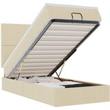  Otomanski okvir kreveta s madraca krem 80x200cm od tkanine | shoptok.hr