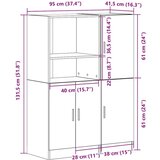 vidaXL Komplet kuhinjskih omaric 2-delni dimljen hrast inženirski les | Shoptok.si