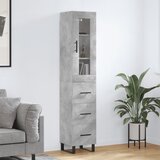 vidaXL Visoka komoda siva betona 34 5x34x180 cm od konstruiranog drva | shoptok.hr