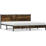 Metalni okvir kreveta bez madraca boja hrasta 193x203 cm | shoptok.hr