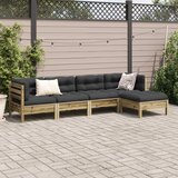  5-dijelni set vrtnih sofa s jastucima od impregnirane borovine | shoptok.hr