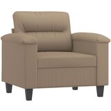  Fotelja s tabureom boja cappuccina 60 cm od umjetne kože | Eponuda.com